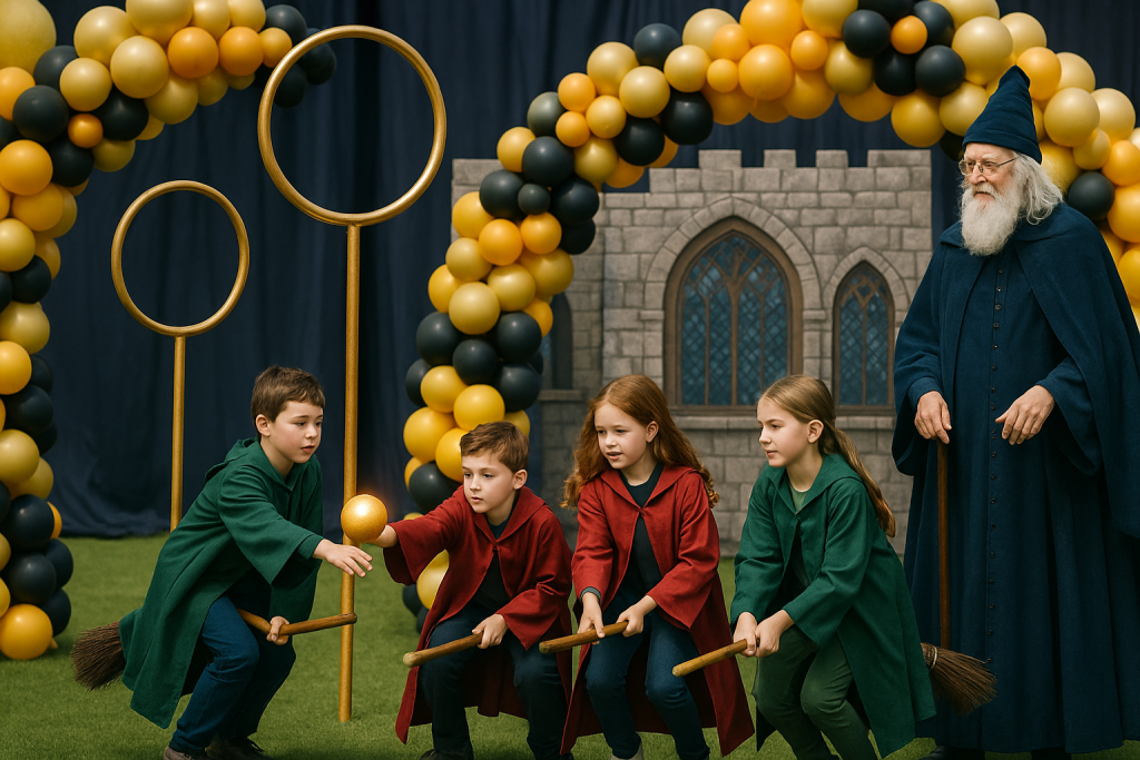 bambini giocano a Quiddich
